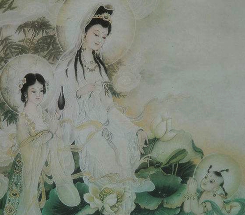 对一心向佛的众生有求必应的观音菩萨-送子观音