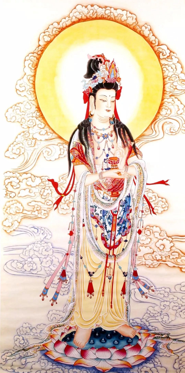 大势至菩萨头顶的肉髻上宝瓶的来历