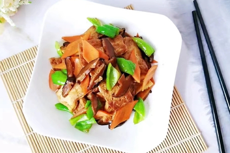 素食养生–香菇红烧豆腐