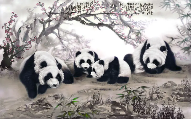 熊猫-南无羌佛五明展显-工巧明